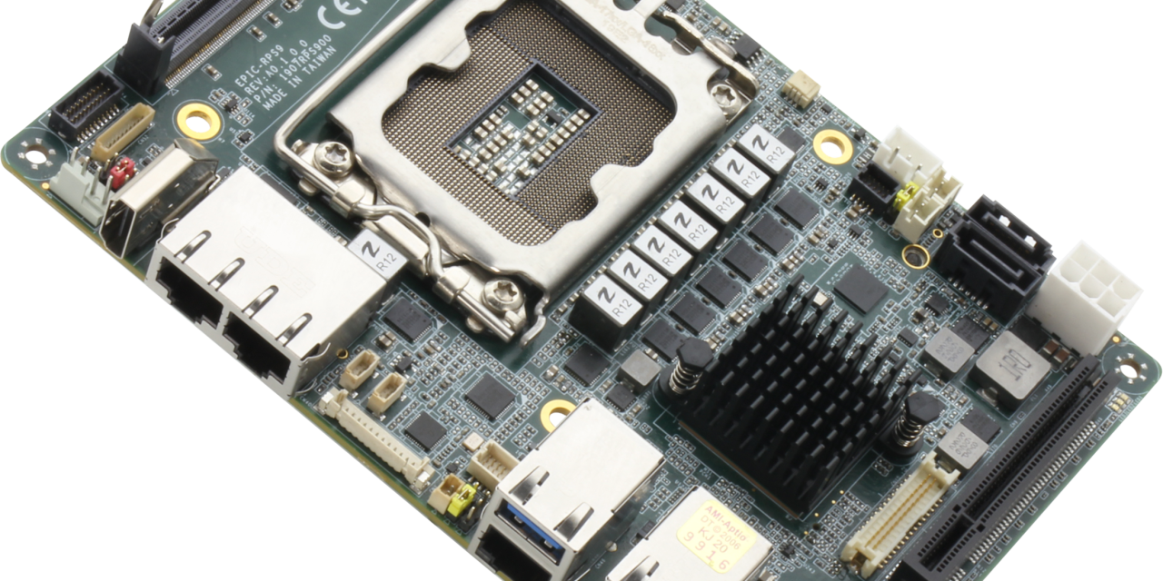 EPIC-RPS9 Brings 65W 13th Gen Intel Core Socket-Type CPU Support to the 4” EPIC Form Factor