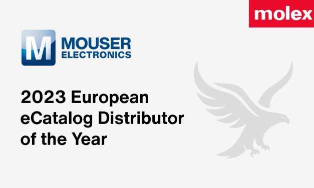 Mouser Electronics Named 2023 European eCatalog Distributor of the Year from Molex