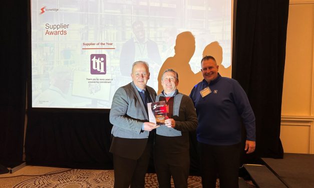 TTI Europe is awarded Supplier of the Year by Stoneridge, Inc. – Award recognises TTI Europe’s focus and dedication